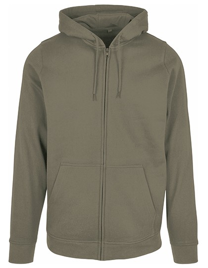 Heren Hooded Sweater Build Your Brand Basic Full Zip