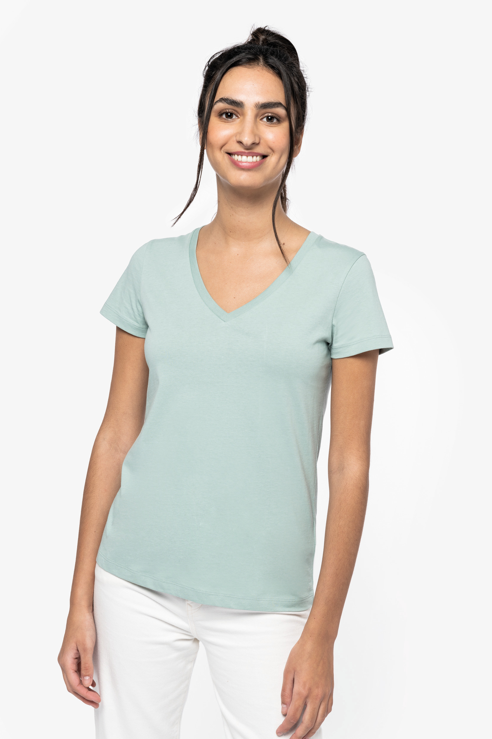 Dames T-shirt Native Spirit Ecologisch V-hals NS334