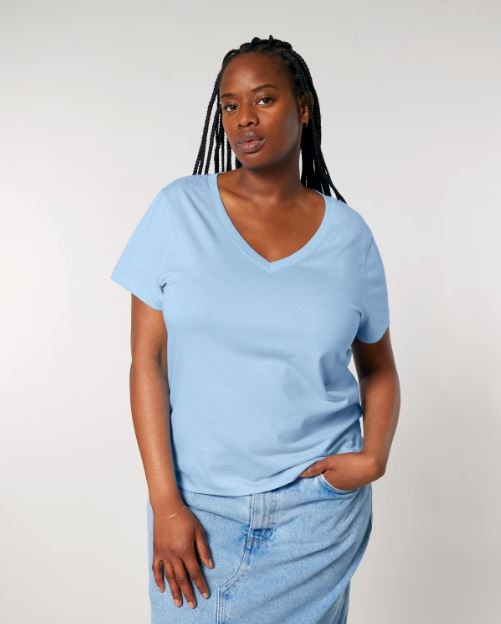 Dames T-shirt Stanley Stella Isla V-hals