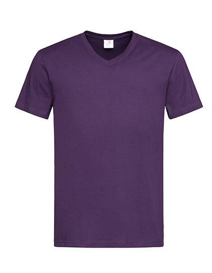 Heren T-shirt V Hals Stedman Classic-T ST2300 - Deep Berry
