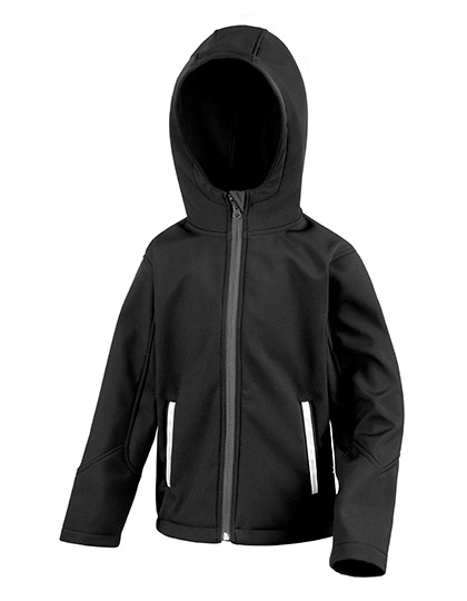 Softshell Jassen Kinder Hooded Result R224J black-Grey