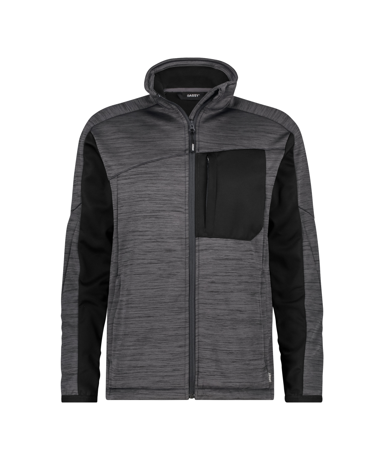 DASSY Fleece Vest Convex Next ANTRACIET GRIJS-ZWART