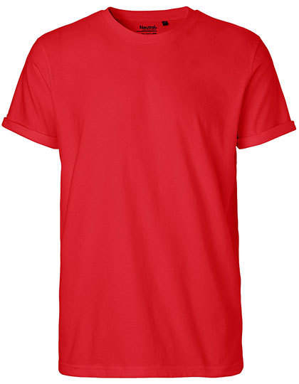 Heren T-shirt Neutral Roll Up O60012 - Red