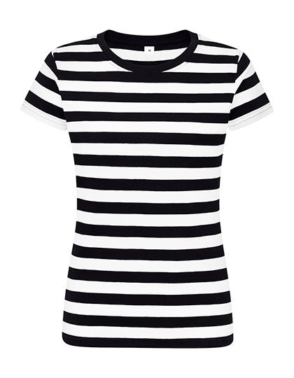 T-shirt dames Mantis Stripy T M110S - Black / White