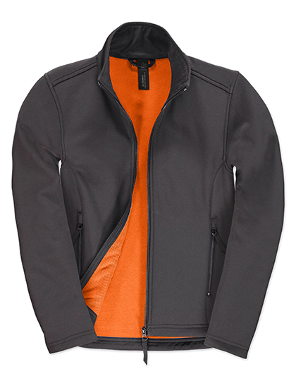 Dames Softshell Jas B&C ID.701 JWI63 Dark Grey-Neon Orange