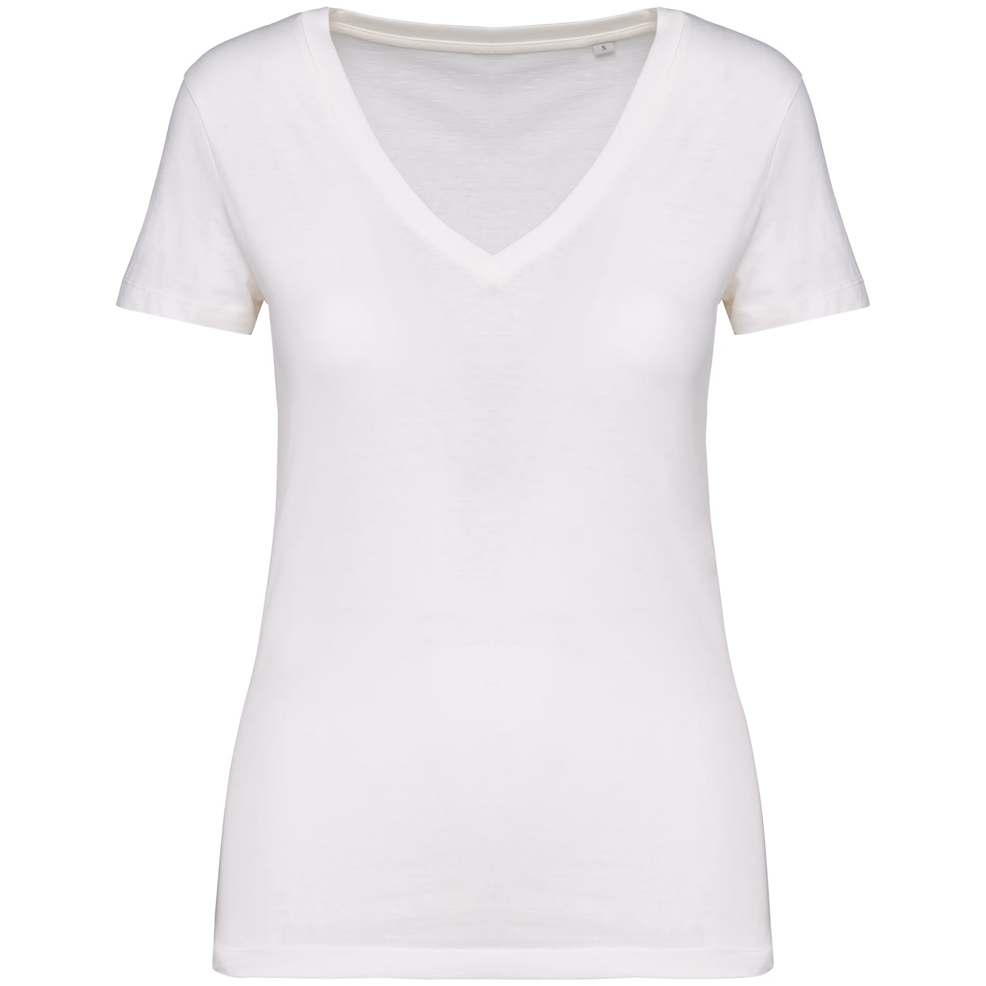 Dames T-shirt Native Spirit Ecologisch V-hals NS334 - White