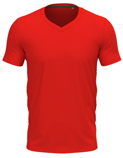 Heren T-shirt V Hals Stedman Clive ST9610 - Scarlet Red