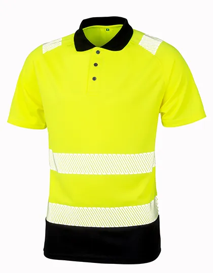 Veiligheid Polo Result Recycled R501X in Veiligheid Polo Result Recycled R501X Fluo Geel-Zwart