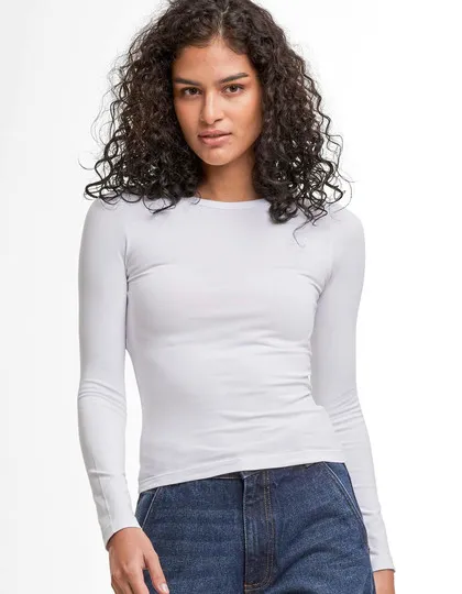 Dames T-shirt LS Build Your Brand Ultra Slim BY446