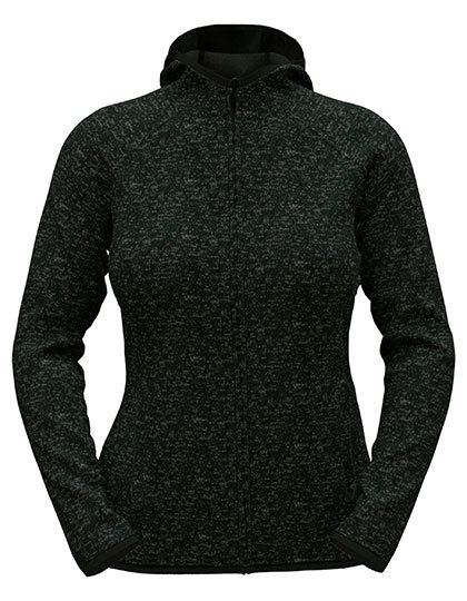 Dames Fleece Vest met Capuchon ST5560 Black Opal Heather