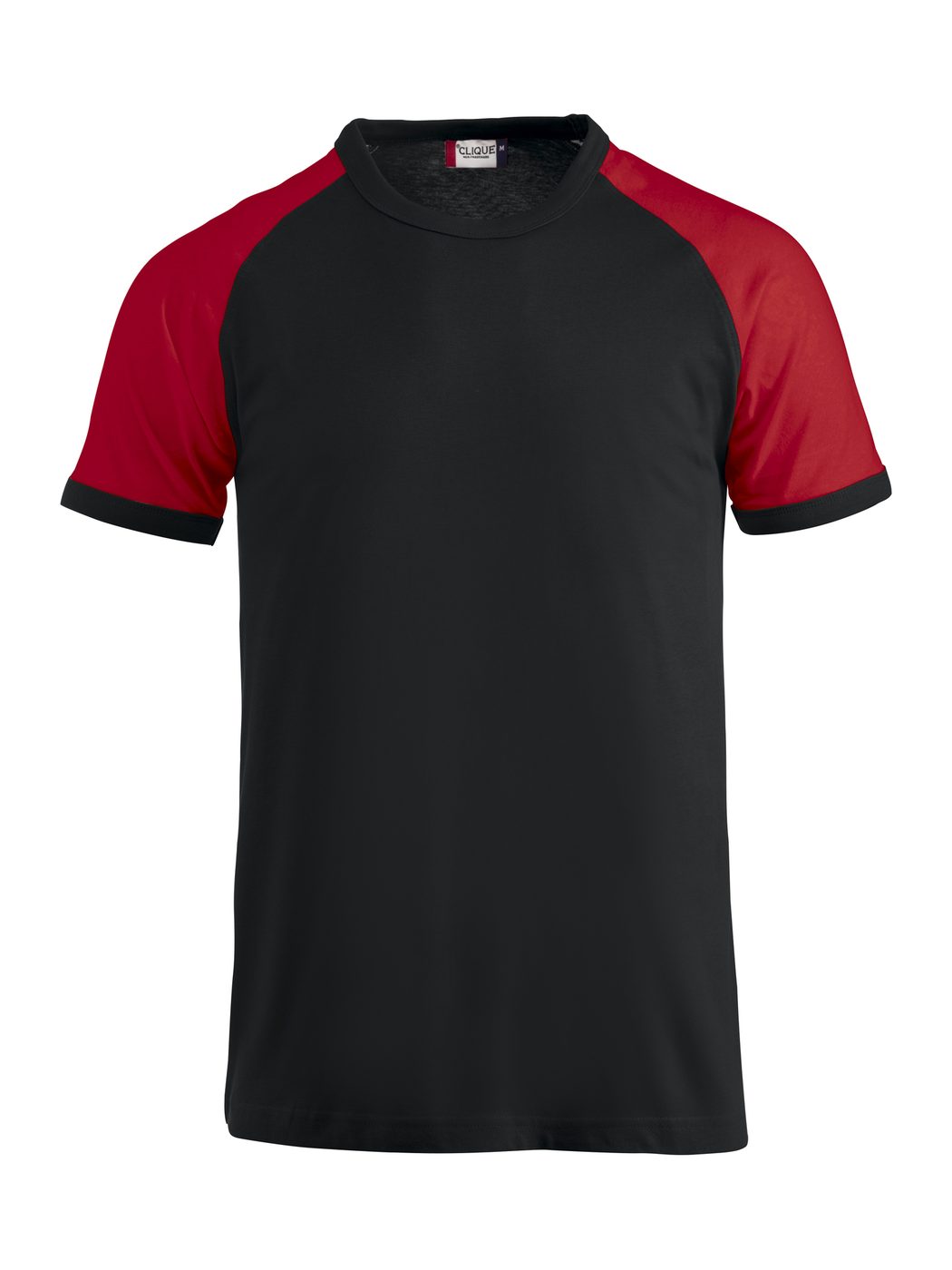 Heren T-shirt Clique Raglan-T 029326 - Black-Red