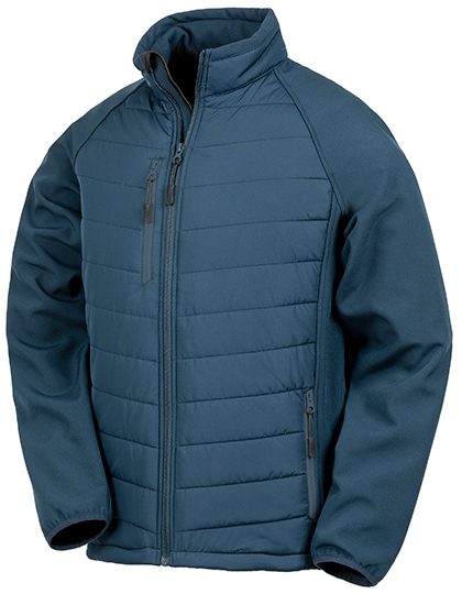 Heren Softshell Jas Result Recycled Compass Padded R237X navy