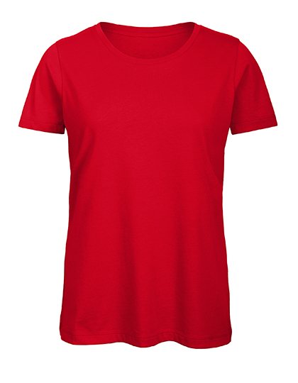 Dames T-shirt Biologisch B&C Inspire TW043 - Red