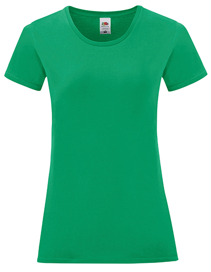 Dames T-shirt Iconic Fruit of the Loom 61-432-0 - Kelly Green