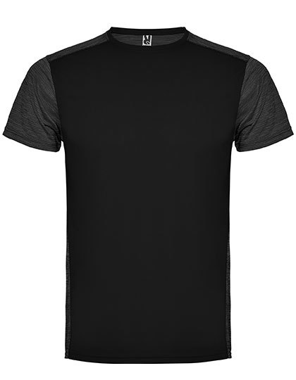 Heren Sportshirt Roly Zolder CA6653 - Black / Heather Black
