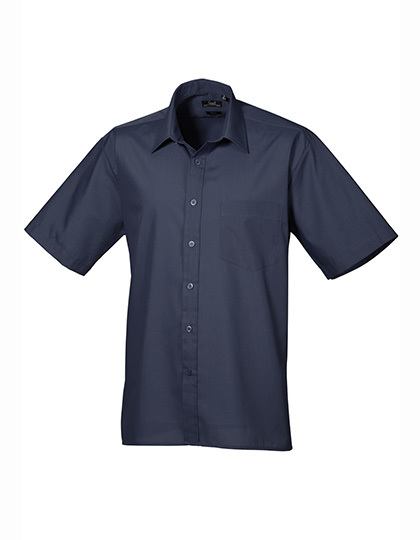 overhemd korte mouw Popeline premier PR202 Navy