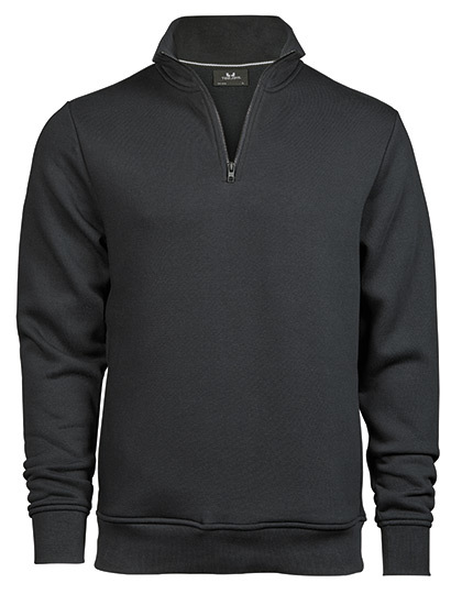 Heren Sweater Half Zip Tee Jays 5438 Dark Grey