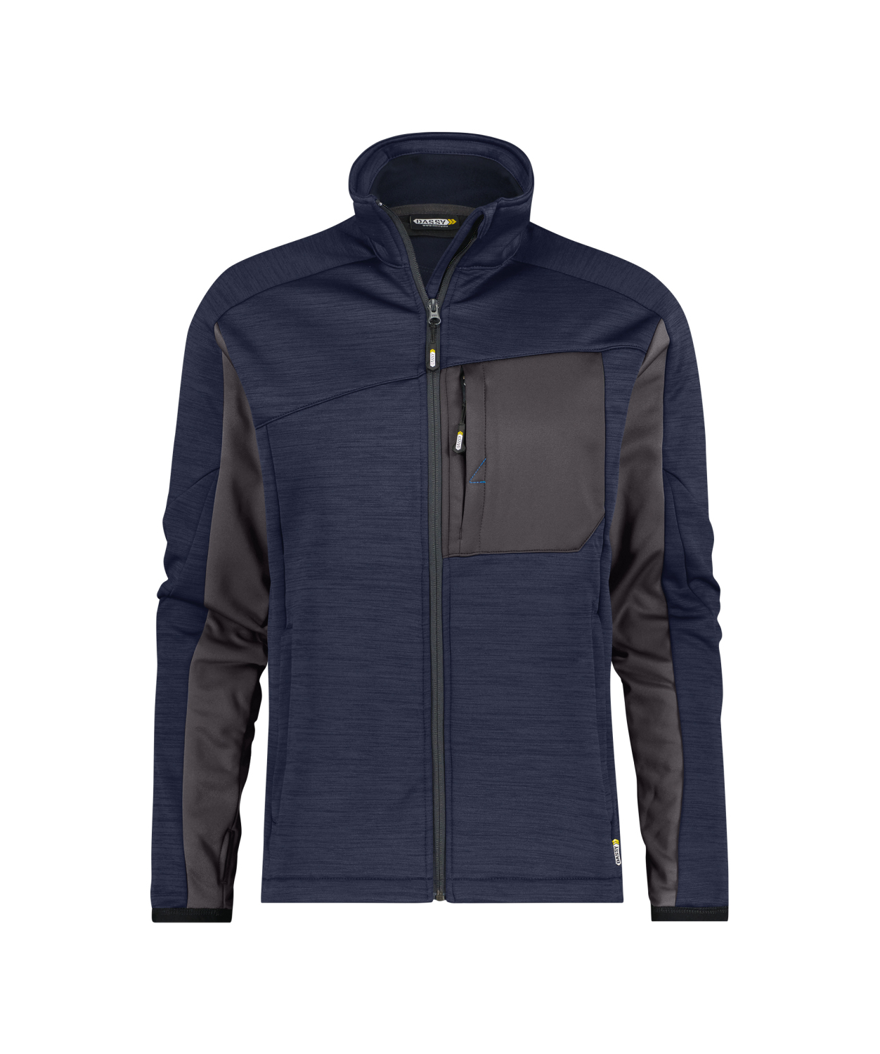 DASSY Fleece Vest Convex NACHT BLAUW-ANTRACIET GRIJS