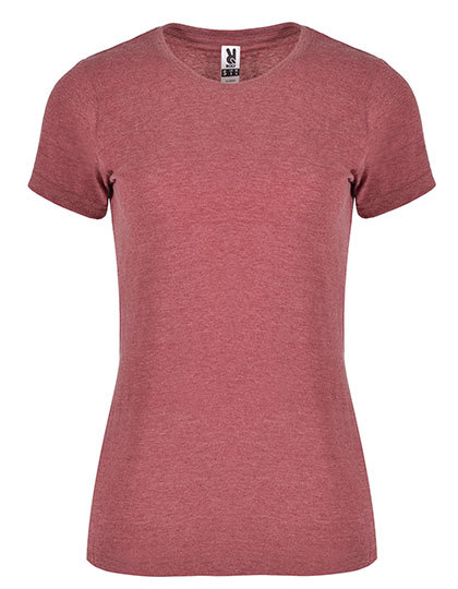 Dames T-shirt FOX Roly CA6661 - Heather Garnet Red