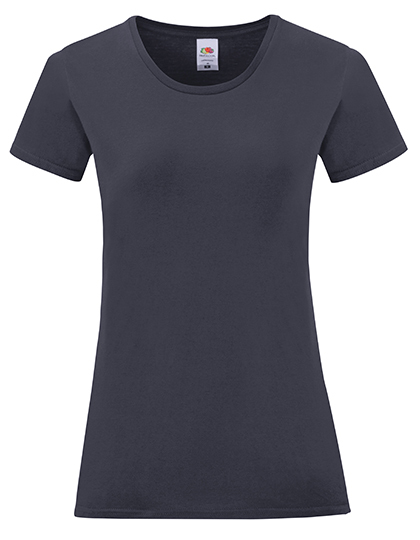 Dames T-shirt Iconic Fruit of the Loom 61-432-0 - Deep Navy