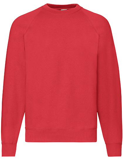 Sweater Raglan Fruit of the Loom 62-216-0 Rood