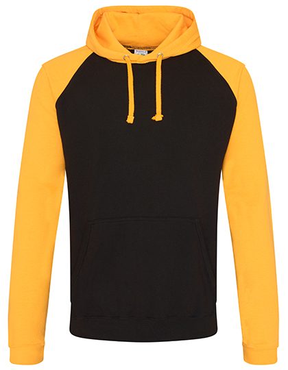 Baseball Hoodie AWDis Baseball JH009 - jet black-gold