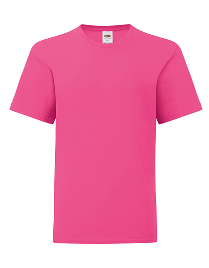 Kinder T-shirt Fruit of the Loom 61-023-0 Iconic - Fuchsia