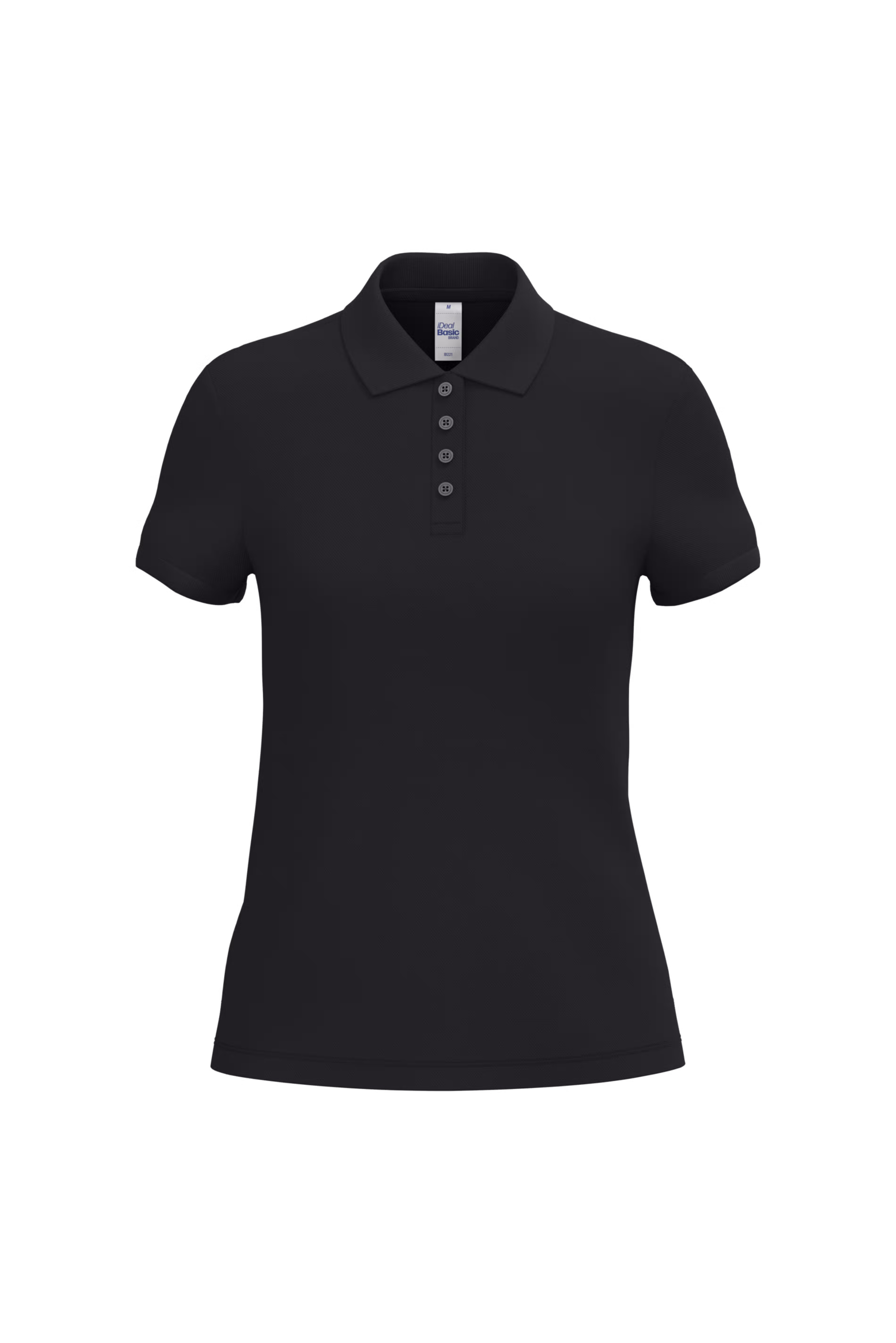 Dames Polo iDeal Basic Brand Zwart