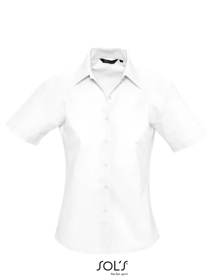 Dames Blouse Korte Mouw Sol's Elite 16030 in Dames Blouse Korte Mouw Sol's Elite 16030 Wit