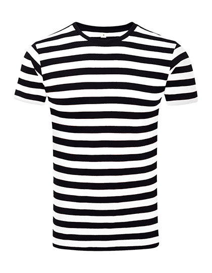T-shirt Mantis Stripy T M109S zwart-wit
