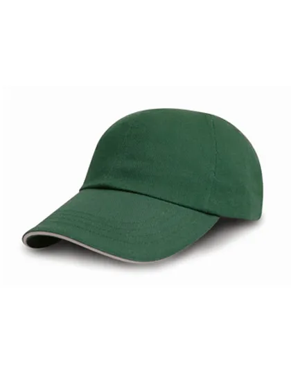 Brushed Cotton Drill Cap RC050X in Brushed Cotton Drill Cap RC050X - Forest/Putty