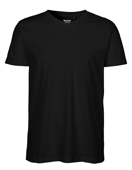 Heren T-shirt V Hals Neutral O61005 - Black