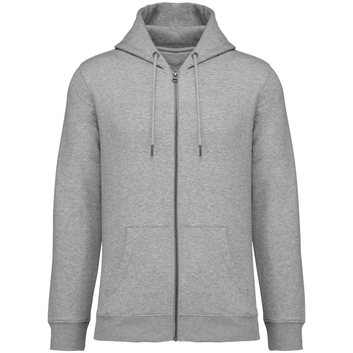 Ecologische Hooded Sweater Full Zip Native Spirit NS402 Moon Heather Grey