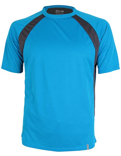 Heren Sportshirt CONA SPORTS Pace Tech Tee CS05 - Azure Blue / Anthracite