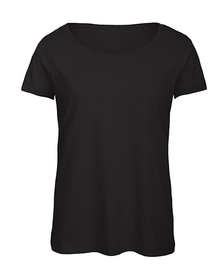 Dames T-shirt Triblend B&C TW056 - Black