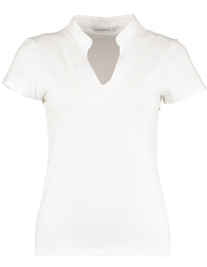 Dames T-shirts V hals Kustom Kit KK770 - White