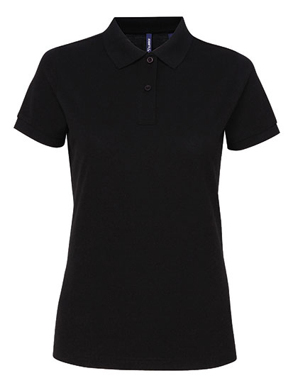 Dames Polo Asquith & Fox Polycotton Blend AQ025 - Zwart