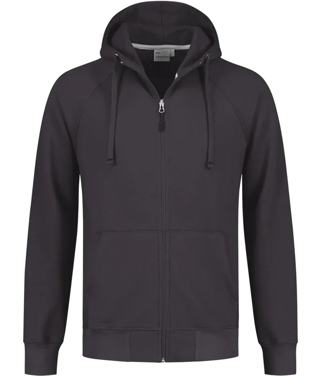 Heren Hooded Sweater met rits Santino Reno  in Heren Hooded Sweater met rits Santino Reno Graphite