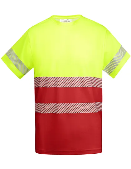 Veiligheid T-shirt Roly Tauri HV9317 in Veiligheid T-shirt Roly Tauri HV9317 Rood-Fluo Yellow