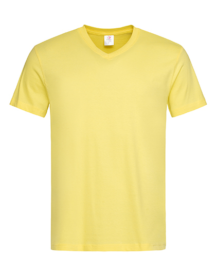 Heren T-shirt V Hals Stedman Classic-T ST2300- Yellow