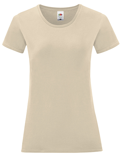 Dames T-shirt Iconic Fruit of the Loom 61-432-0 - Natural