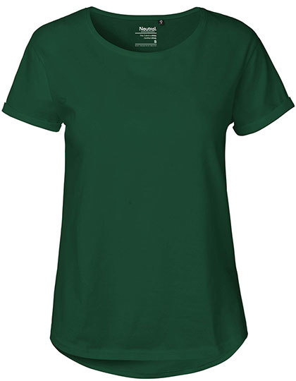 Dames T-shirt Neutral Roll Up O80012 - Bottle Green