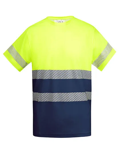Veiligheid T-shirt Roly Tauri HV9317 in Veiligheid T-shirt Roly Tauri HV9317 Navy Blue-Fluo Yellow