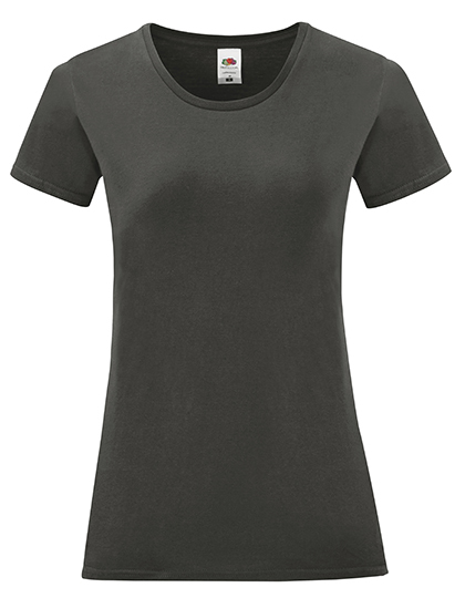 Dames T-shirt Iconic Fruit of the Loom 61-432-0 - Light Graphite