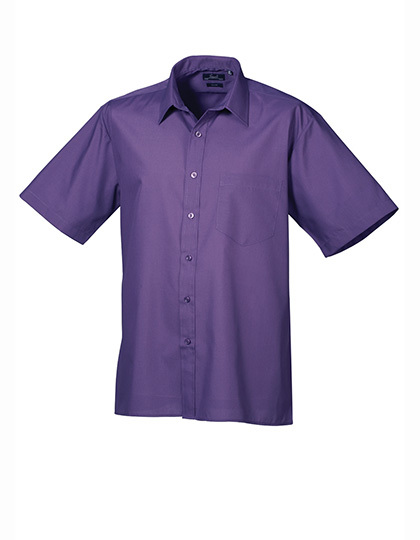 overhemd korte mouw Popeline premier PR202 Purple