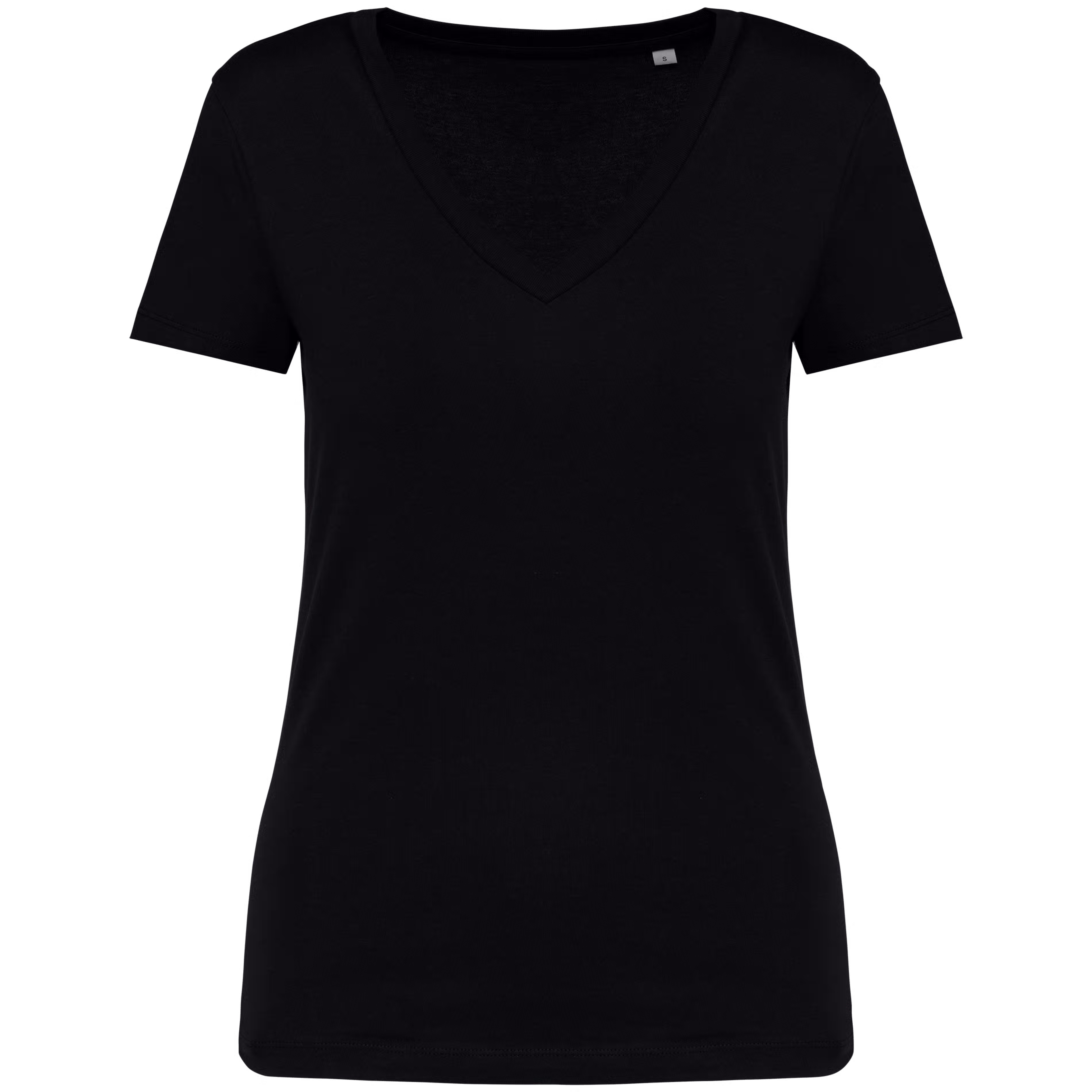 Dames T-shirt Native Spirit Ecologisch V-hals NS334 - Black