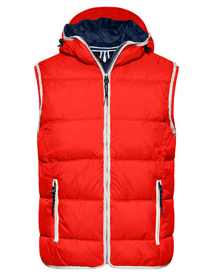Heren Bodywarmer Daiber JN1076 Rood-Wit