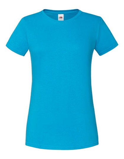 Dames T-shirt Iconic Fruit of the Loom 61-432-0 - Azure Blue