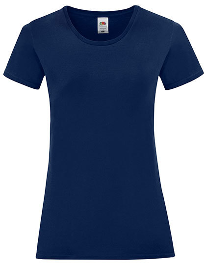 Dames T-shirt Iconic Fruit of the Loom 61-432-0 - Navy