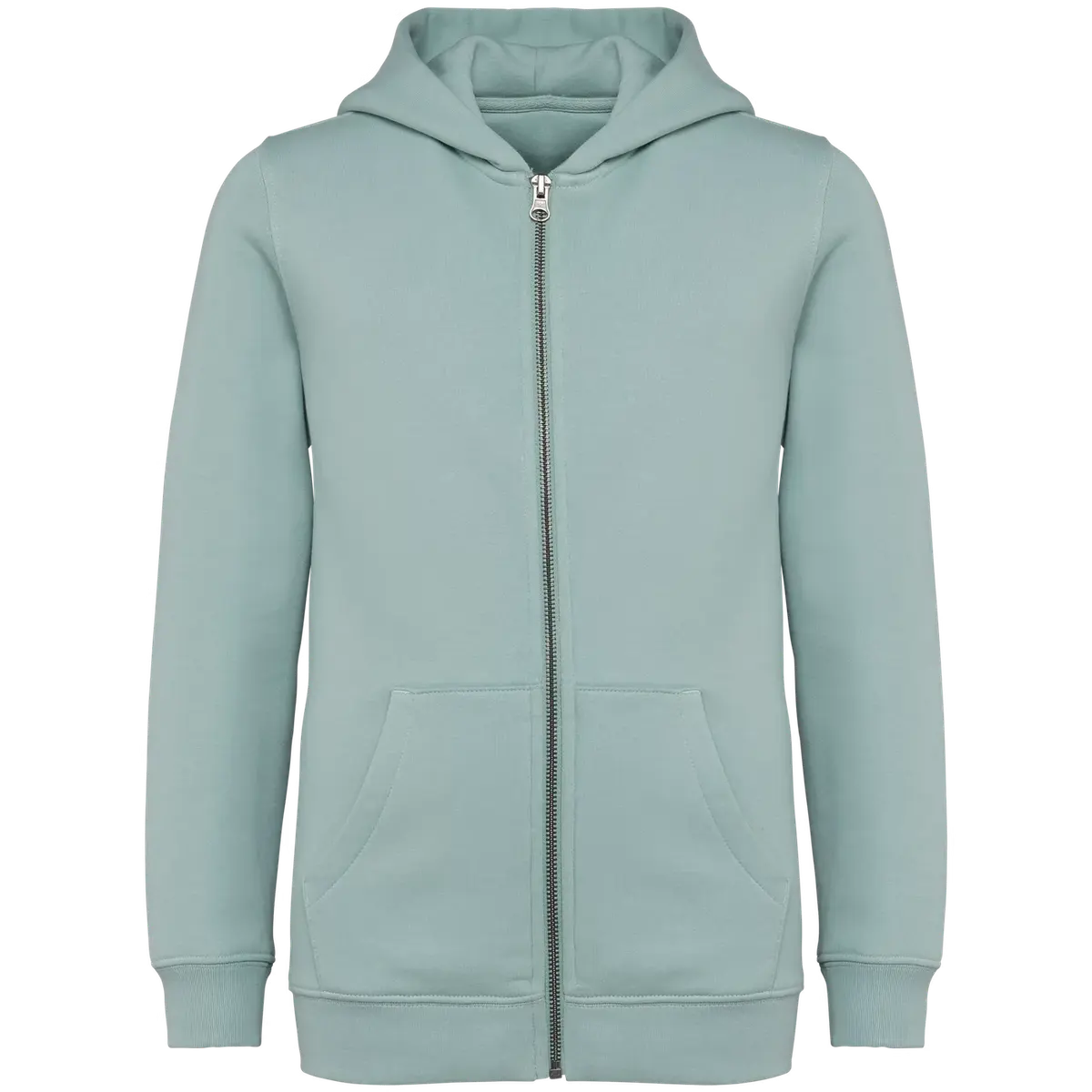 Kinder Hooded Sweater Full Zip Native Spirit NS405 JADE GREEN